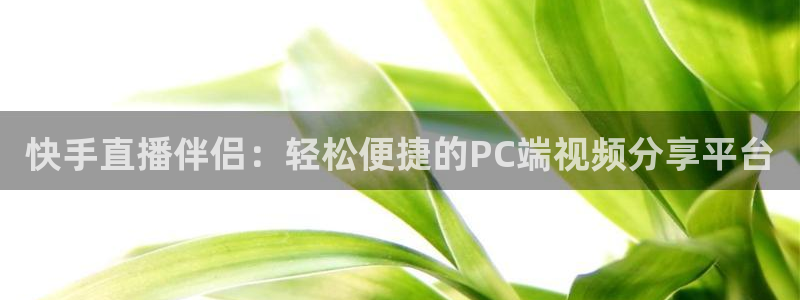 jrkan nba直播：快手直播伴侣：轻松便捷的PC端视频分享平台